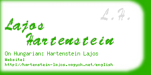 lajos hartenstein business card
